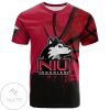 Northern Illinois Huskies All Over Print T-shirt Men’s Basketball Net Grunge Pattern – NCAA