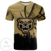 Oakland Golden Grizzlies All Over Print T-shirt Men’s Basketball Net Grunge Pattern – NCAA