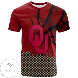 Oklahoma Sooners All Over Print T-shirt Men’s Basketball Net Grunge Pattern – NCAA