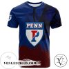 Penn Quakers All Over Print T-shirt Men’s Basketball Net Grunge Pattern – NCAA