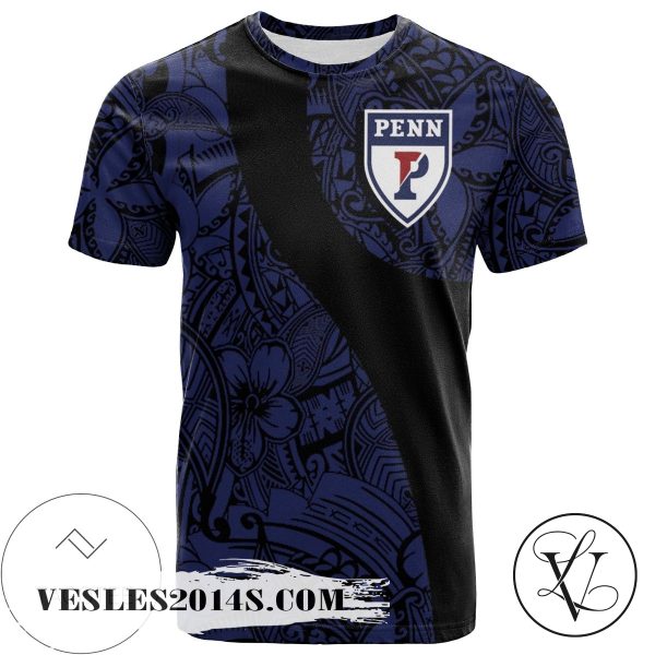 Penn Quakers All Over Print T-shirt Polynesian   – NCAA