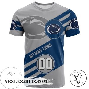 Penn State Nittany Lions All Over Print T-shirt Sport Style Logo   – NCAA