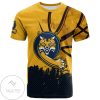 Quinnipiac Bobcats All Over Print T-shirt Men’s Basketball Net Grunge Pattern – NCAA