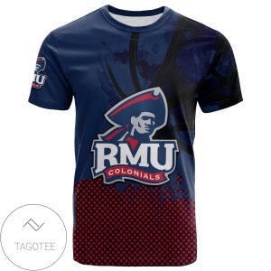 Robert Morris Colonials All Over Print T-shirt Men’s Basketball Net Grunge Pattern – NCAA