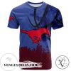 SMU Mustangs All Over Print T-shirt Men’s Basketball Net Grunge Pattern – NCAA