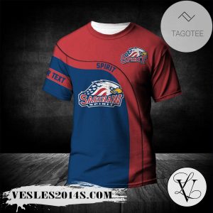 Saginaw Spirit T-shirt Curve Personalized Custom Text  – CA HOCKEY