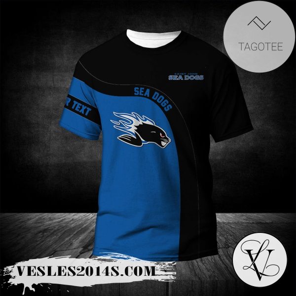 Saint John Sea Dogs T-shirt Curve Personalized Custom Text  – CA HOCKEY