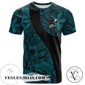 San Jose Sharks All Over Print T-shirt Polynesian   – NHL