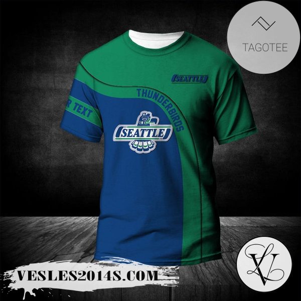 Seattle Thunderbirds T-shirt Curve Personalized Custom Text  – CA HOCKEY