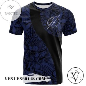 Tampa Bay Lightning All Over Print T-shirt Polynesian   – NHL