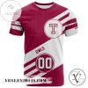 Temple Owls All Over Print T-shirt Sport Style Logo   – NCAA