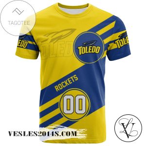 Toledo Rockets All Over Print T-shirt Sport Style Logo   – NCAA