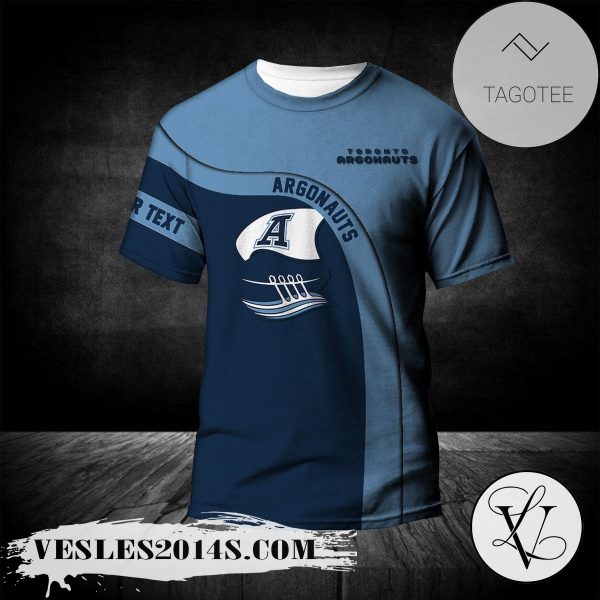 Toronto Argonauts T-shirt Curve Personalized Custom Text  – CA FOOTBALL