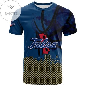 Tulsa Golden Hurricane All Over Print T-shirt Men’s Basketball Net Grunge Pattern – NCAA