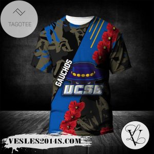 UC Santa Barbara Gauchos All Over Print T-shirt Sport Style Keep Go on – NCAA