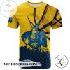 UMKC Kangaroos All Over Print T-shirt Men’s Basketball Net Grunge Pattern – NCAA