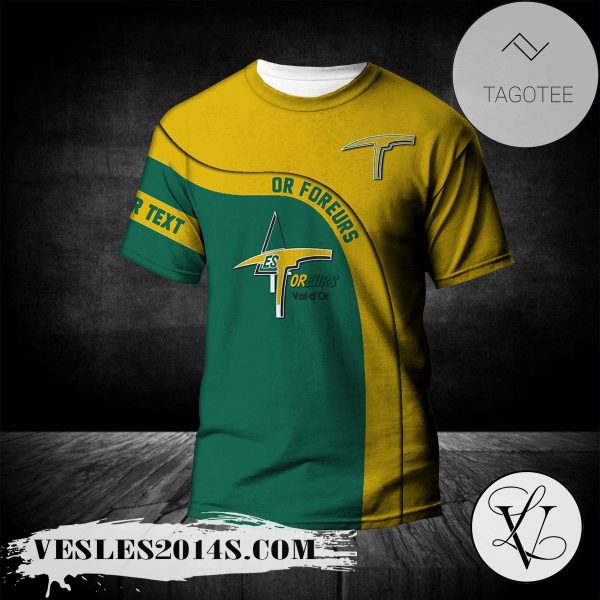 Val-d Or Foreurs T-shirt Curve Personalized Custom Text  – CA HOCKEY