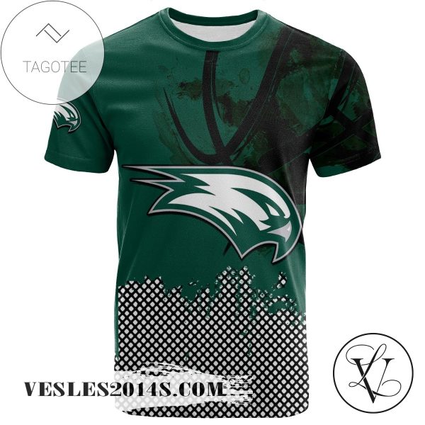 Wagner Seahawks All Over Print T-shirt Men’s Basketball Net Grunge Pattern – NCAA