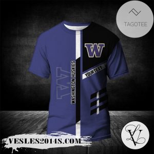 Washington Huskies Personalized Custom Text All Over Print T-shirt  – NCAA