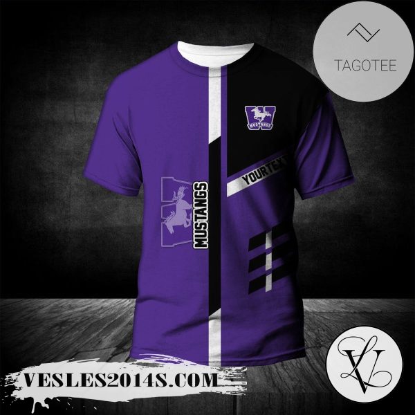 Western Ontario Mustangs T-Shirt Personalized Custom Text  – CA CIS