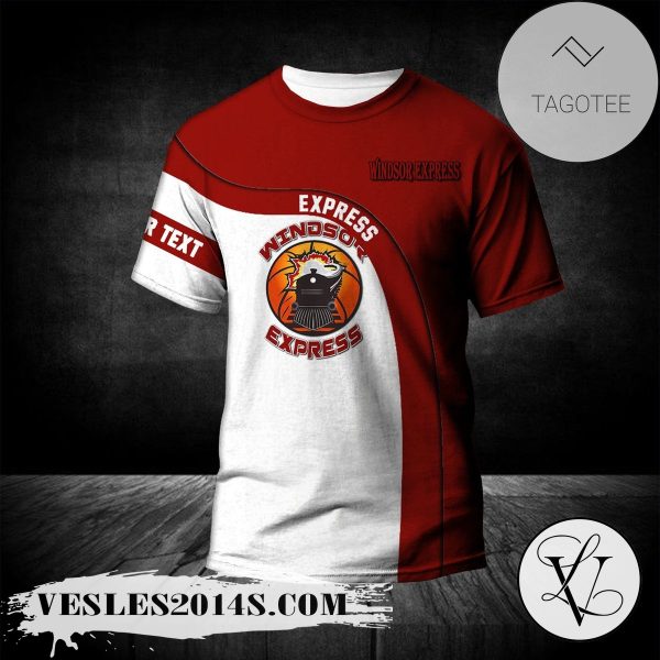 Windsor Express T-shirt Curve Personalized Custom Text  – CA BASKETBALL