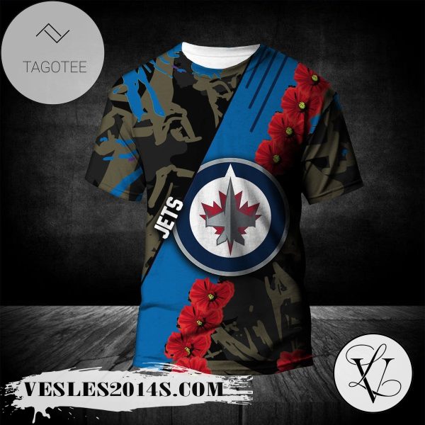 Winnipeg Jets All Over Print T-shirt Sport Style Keep Go on – NHL