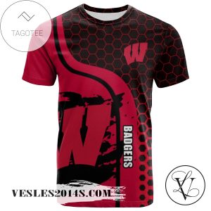 Wisconsin Badgers All Over Print T-shirt My Team Sport Style – NCAA