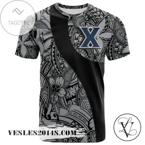 Xavier Musketeers All Over Print T-shirt Polynesian   – NCAA