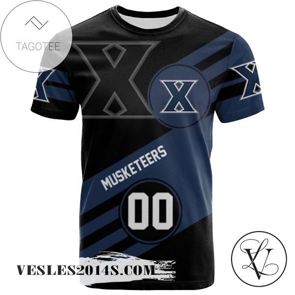 Xavier Musketeers All Over Print T-shirt Sport Style Logo   – NCAA