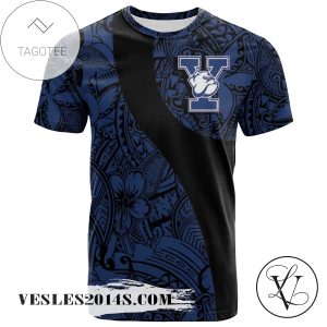 Yale Bulldogs All Over Print T-shirt Polynesian   – NCAA