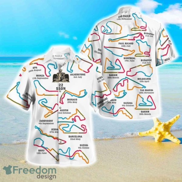 2022 Formula 1 Calendar Hawaiian Shirt Best Style For Men Women