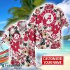 Alabama Crimson Tide Aloha 3D Hawaiian Shirt Flower Sport Team Beach Shirt Custom Name