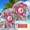 Alabama Crimson Tide Aloha Hawaiian Shirt Custom Name Summer Gift Holiday Team Shirt