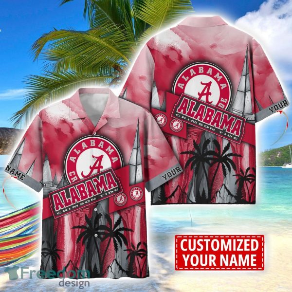 Alabama Crimson Tide Hawaii Shirt Custom Name Sports Team Beach Shirt