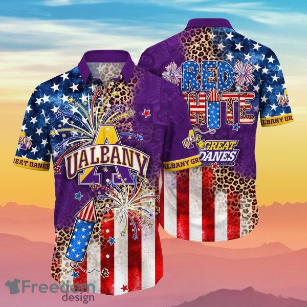 Albany Great Danes NCAA3 Hawaiian Shirt Independence Day Special Gift For Real Fans