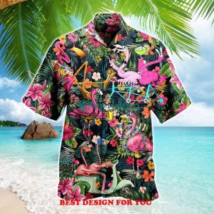 Aloha Flamingo Summer Tropical Print Over 3D Hawaiian Shirt