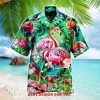 Aloha Tropical Flamingo Unisex Print Over 3D Hawaiian Shirt