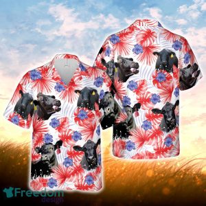 American Colors Black Angus All Printed 3D Hawaiian Shirt For Men Women