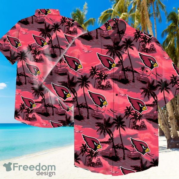 Arizona Cardinals Logo NFL Hawaiian Summer Beach Shirt Full Print