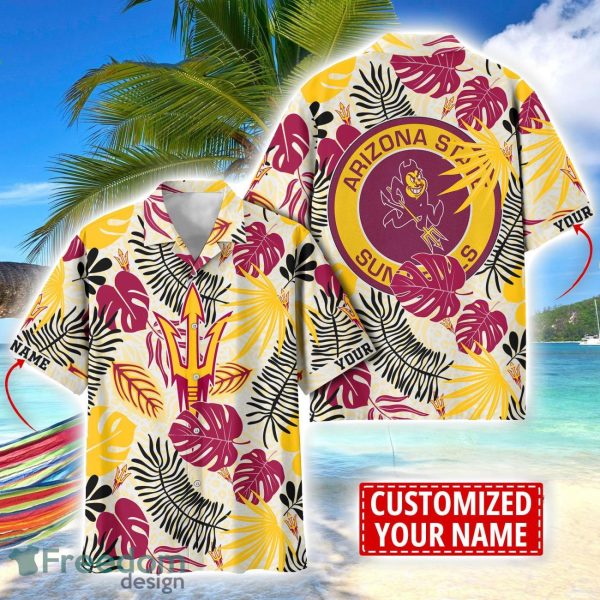 Arizona State Sun Devils Aloha Hawaiian Shirt Custom Name Summer Gift Holiday Team Shirt