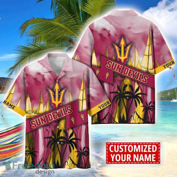 Arizona State Sun Devils Hawaii Shirt Custom Name Sports Team Beach Shirt