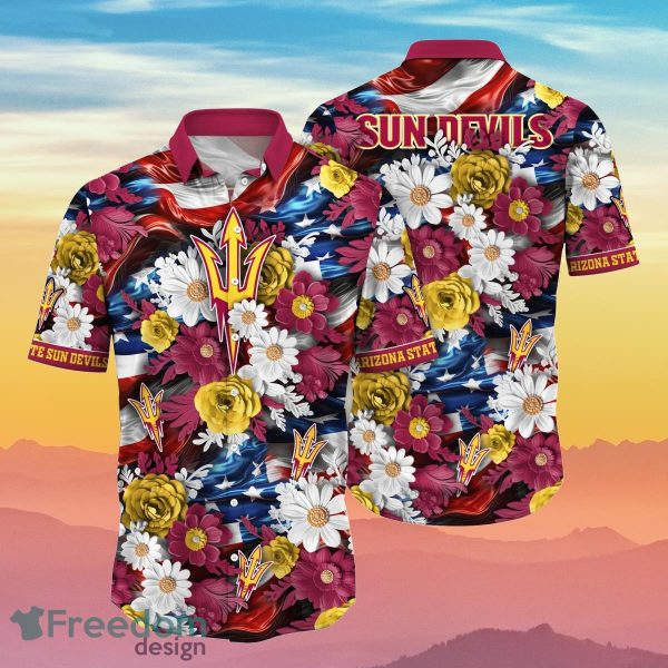 Arizona State Sun Devils NCAA2 Hawaiian Shirt Independence Day Special Gift For Real Fans