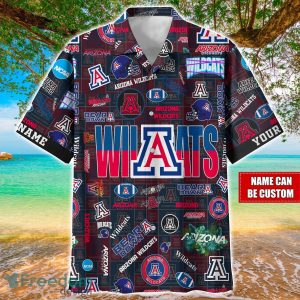 Arizona Wildcats Logo Hawaiian Shirt For Fans Trending Beach Shirt Custom Name