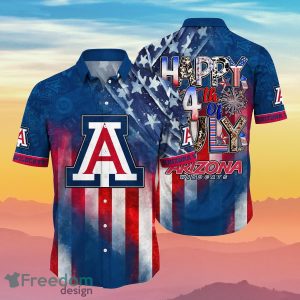 Arizona Wildcats NCAA3 Hawaiian Shirt Happy 4th Of July Independence Day Best Gift For Fans