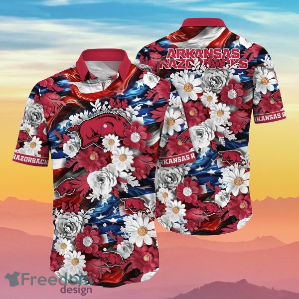 Arkansas Razorbacks NCAA2 Hawaiian Shirt Independence Day Best Gift For 4th Of July