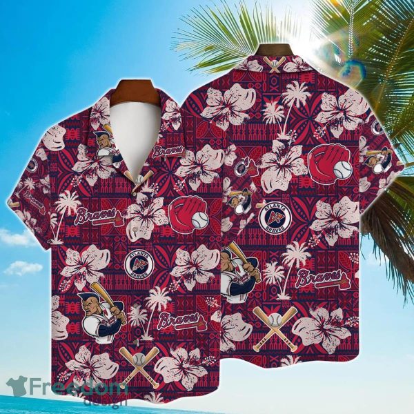 Atlanta Braves Hibiscus Pattern Vintage Hawaiian Shirt For Men Women