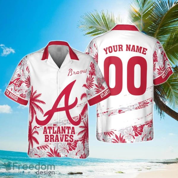 Atlanta Braves MLB Flower Pattern Summer 3D Hawaiian Shirt Personalized