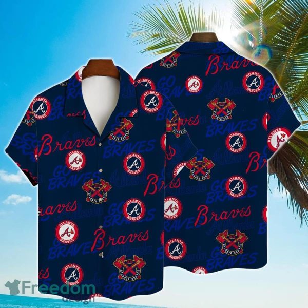 Atlanta Braves Major League Baseball Simple Pattern 3D Print Hawaiian Shirt Gift For Fans