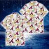 Atlanta Braves Sketch Red Yellow Coconut Tree White Background 3D Hawaiian Shirt Gift For Fans