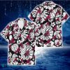 Atlanta Braves White Hibiscus Porcelain Flower Palm Leaf Black 3D Hawaiian Shirt Gift For Fans